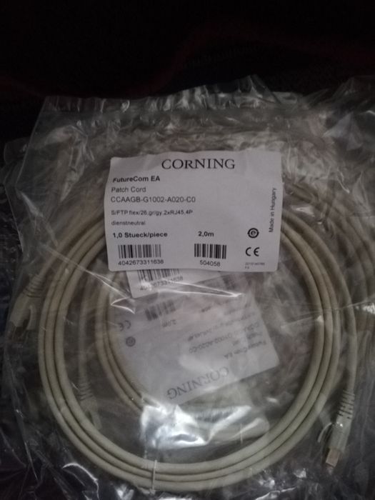 Patch cord utp cat 6 Corning si Datwyler