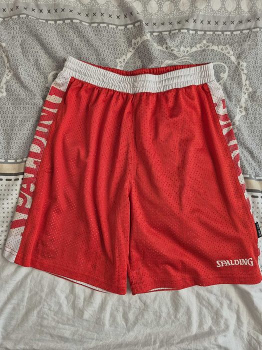 Set Baschet Spalding marime 164 cu doua fete rosu-alb