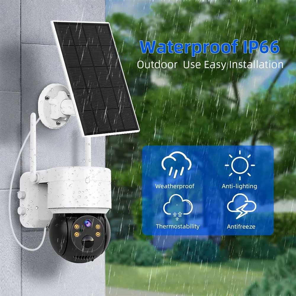 Соларна камера STELS X200, 4MP, 355°, Wi-Fi, Ethernet, нощно виждане