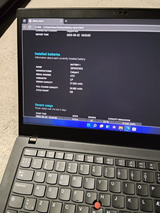 Laptop Lenovo T14S gen 2 ,i5-1135G7,8gb RAM ,display 14 inch fhd ips