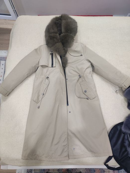 Женская парка натуральный мех