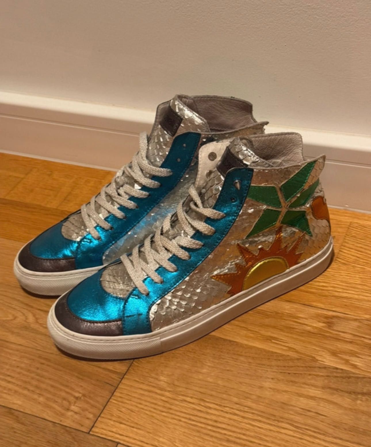 Pantofi sport Just Cavalli din piele naturala