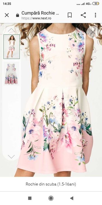 Rochie rochita Next 122 116, 110 104 7 ani 6 5 4 noi