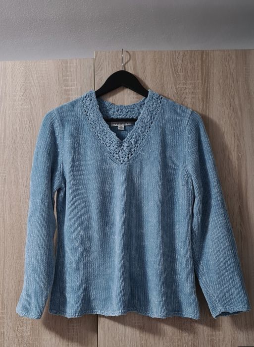 Bluza bleu Carolyn Taylor marime M, made in Korea