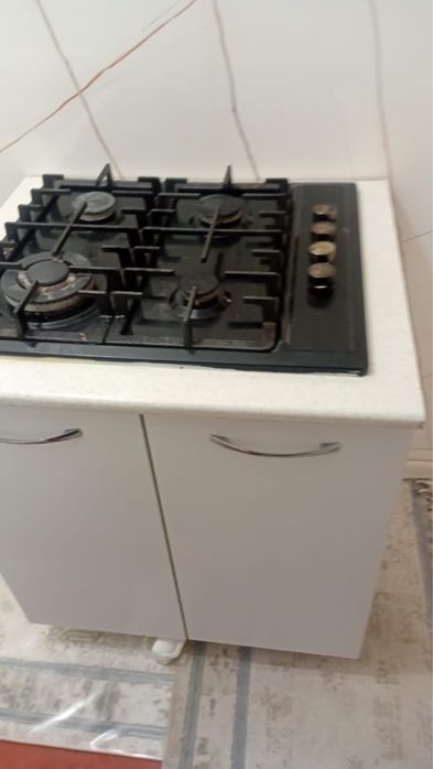 Газ плита шкафқа орнатылға