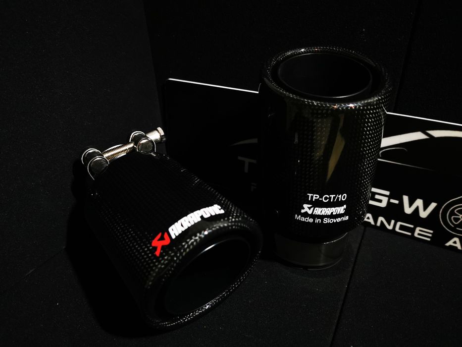 ИСТИНСКИ КАРБОН! Лак акрапович Спортни накрайници гърне AkrapovicM3 M5