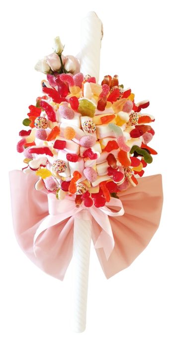 Lumanare botez, lumanari dulci pentru botez, lumanare din dilciuri