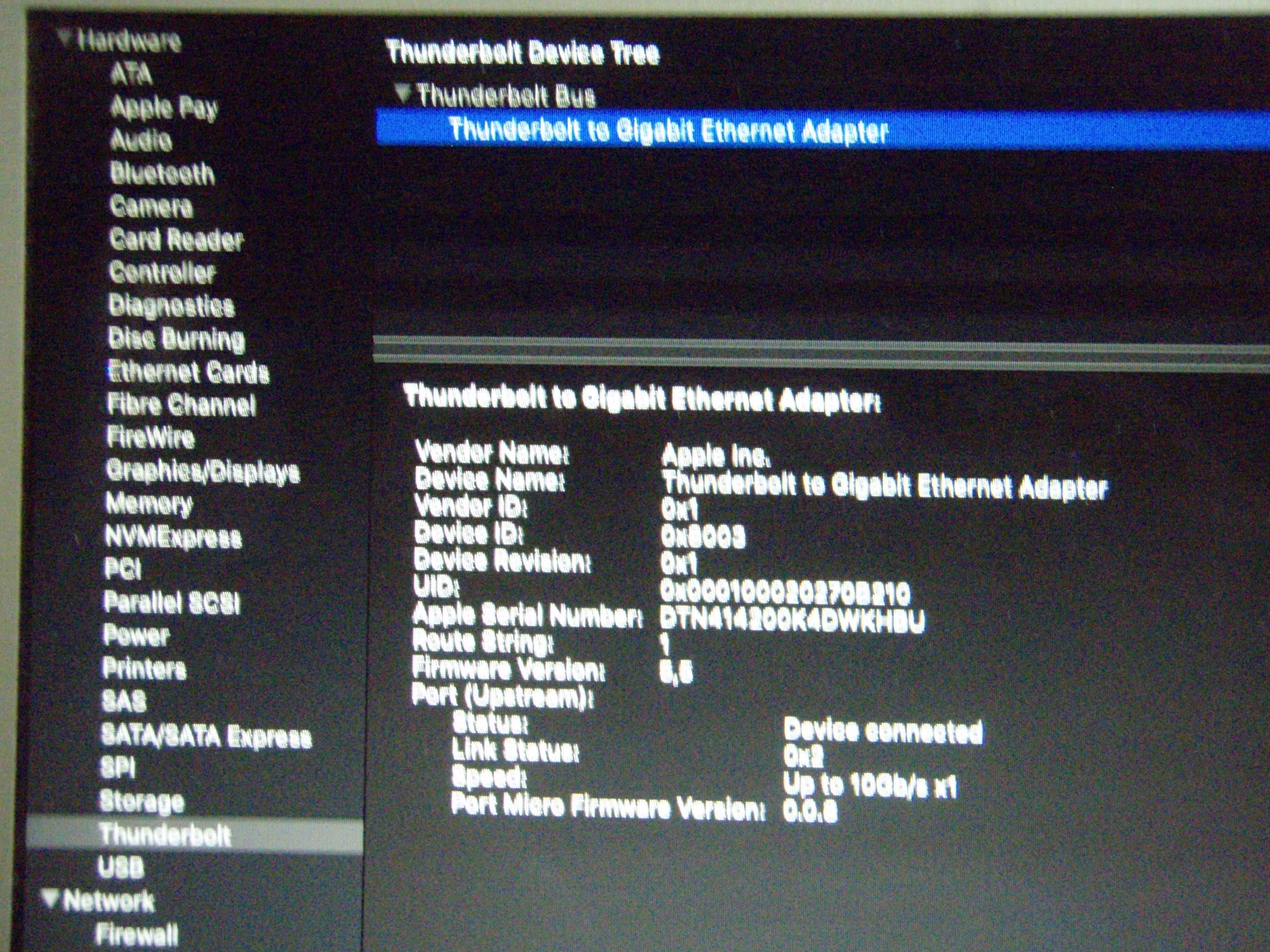 Adaptor thunderbolt retea gigabit original Apple A1433 EMC2590