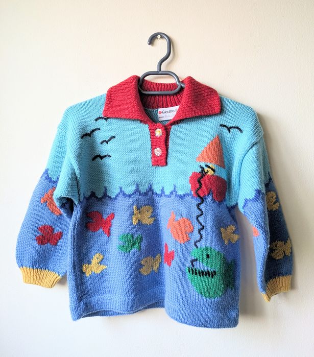Pulover vintage superb din lână Alpaca