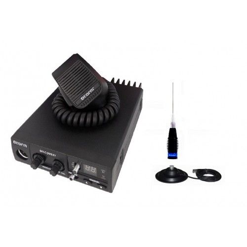 Pachet statie radio CB Storm Discovery 4-20w cu ant.MW ML145 cu magnet