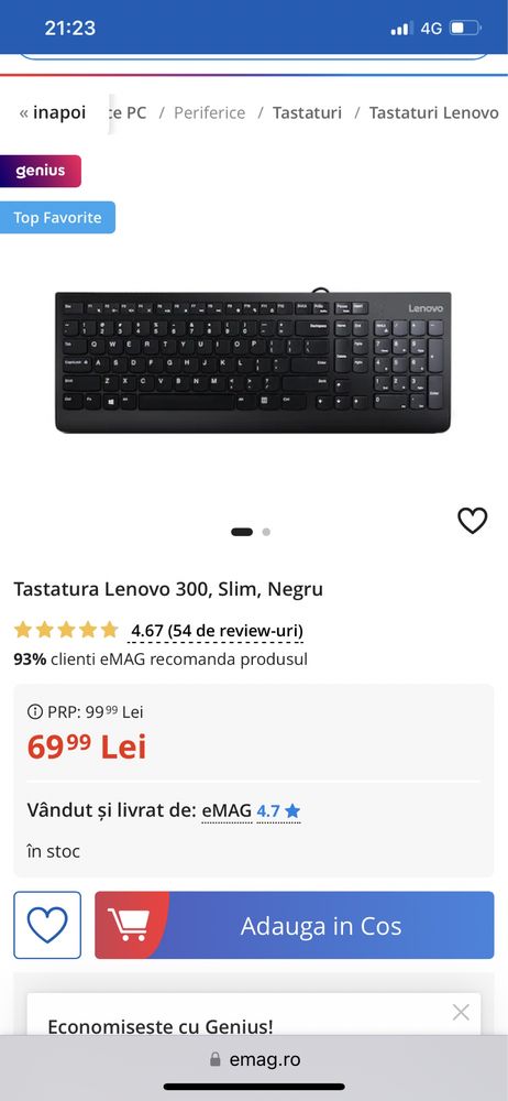 Mouse Tastatura Lenovo