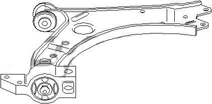 Brat fata Topran pentru Audi A3 2003- Seat Altea Leon 2004- Skoda Octavia 2 Vw Caddy 3 Golf Plus Golf 5 Golf 6 Vento 3, inferior dreapta