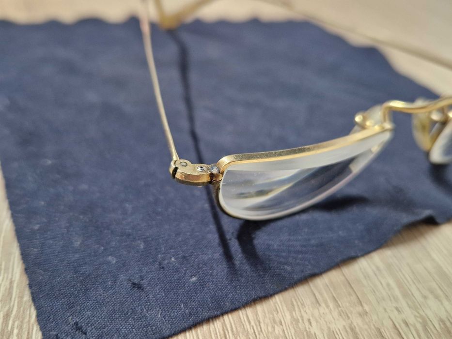 Ochelari vintage,ALGHA 20,suflati cu aur 12K, Fabricati în Anglia,1950