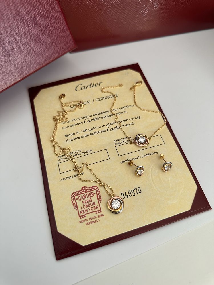 Set brățară, Colier și Cercei Cartier Aur 18K