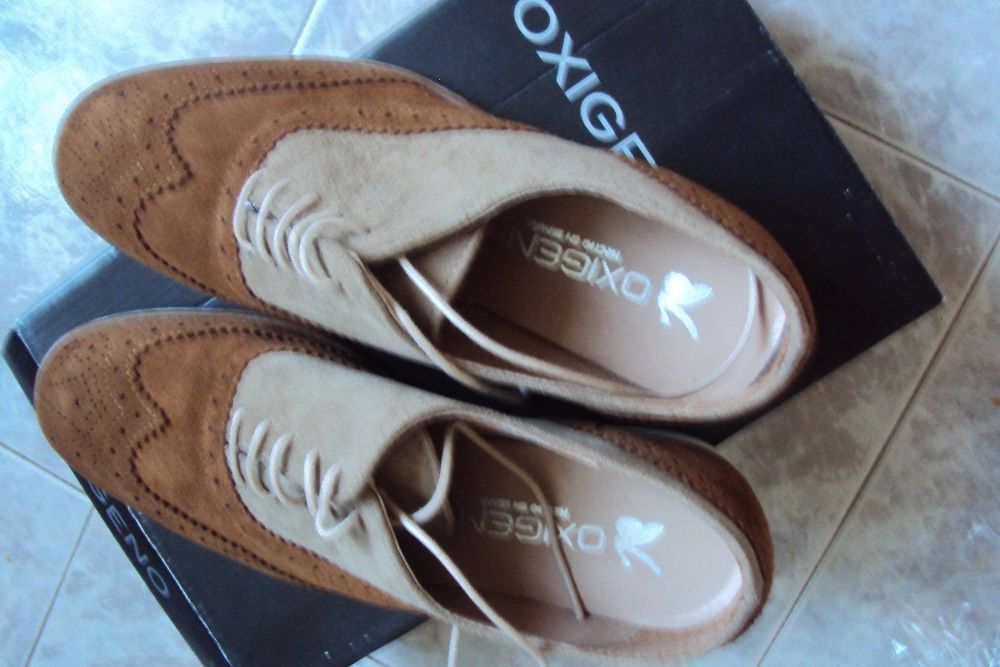 Продавам № 38 и №37 чисто нови обувки от естествена кожа и естествен в