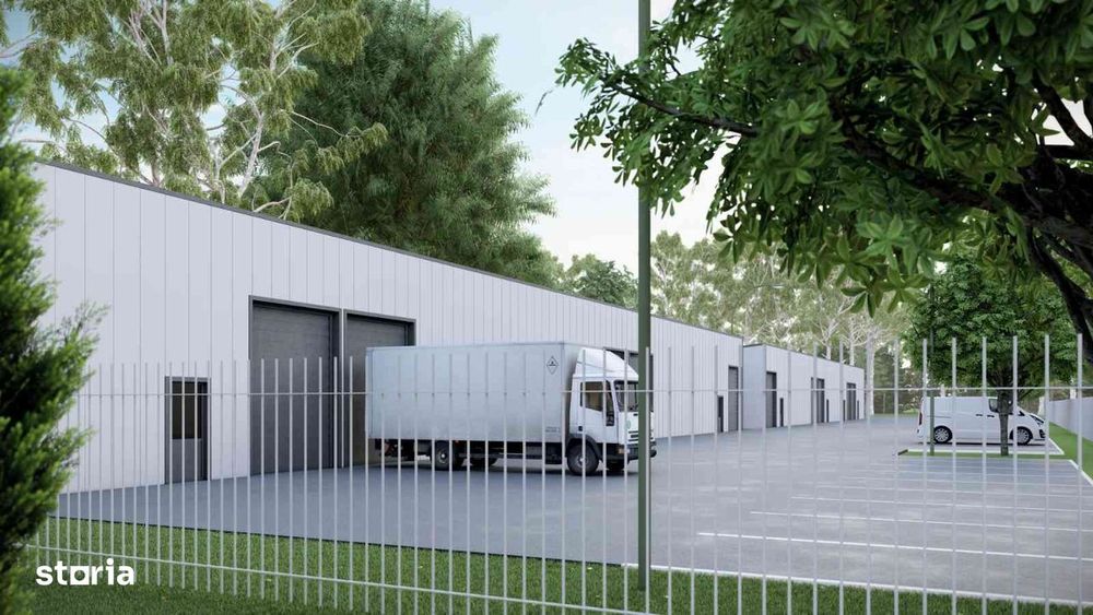 Hala nouă de vânzare – Berceni – la stradă principală, complet utilată