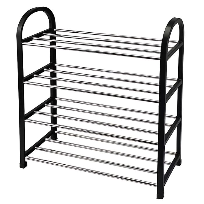 Raft 8 perechi pantofi 50x19x57cm, metal cromat-plastic