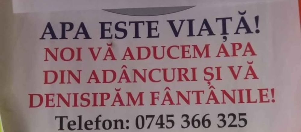 Puțuri apa denisipări preturi bune