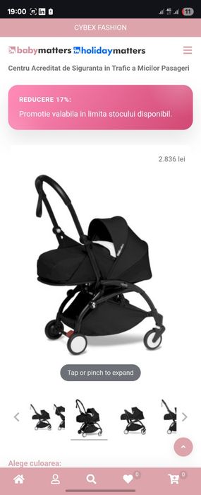 Carut copii - Carucior 2 in 1 pentru copii BABYZEN YOYO², cadru negru,
