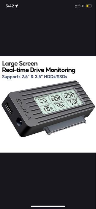 USB 3.2 K SATA конвертер для 2,5-3.5 дюймового SSD HDD