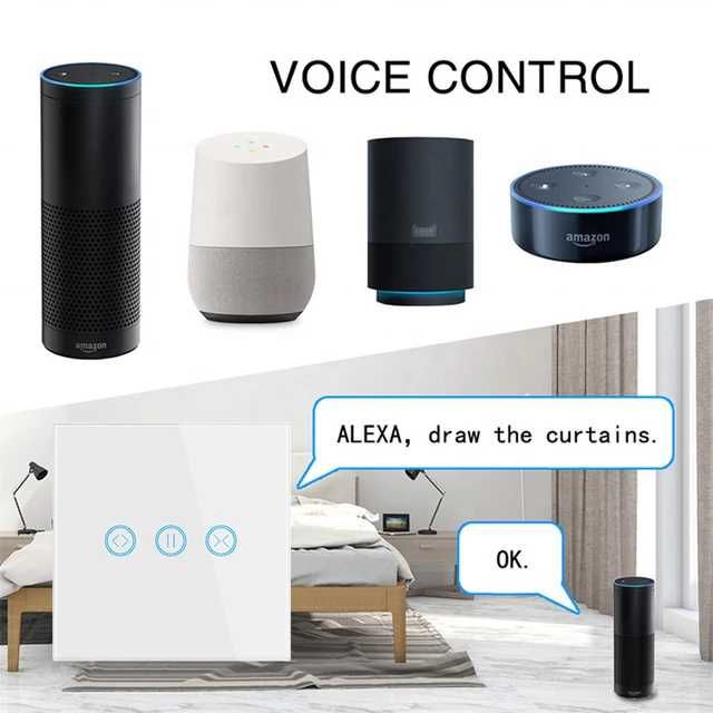 Intrerupator smart WiFi BLE 1800W jaluzele panou sticla TUYA TR GRATIS