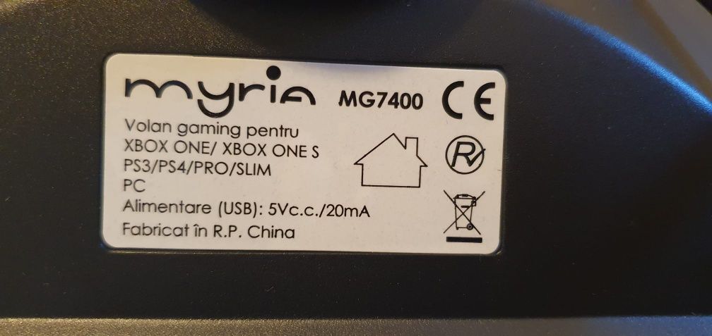 Vând volan gaming MYRIA MG7400 (PS3/PS4/PC/XBOX ONE)