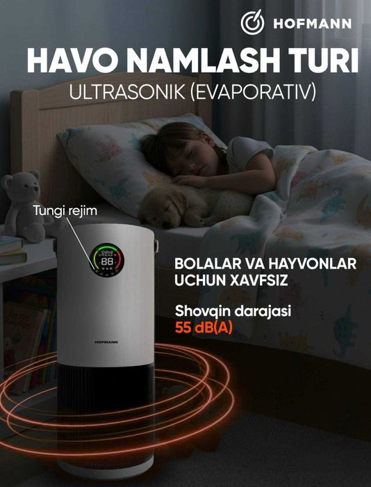 Очиститель и увлажнитель воздуха Hofmann новый в наличии