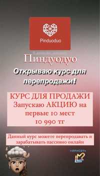 Курс ПИНДУОДУО для перепродажи 10990 тенге!