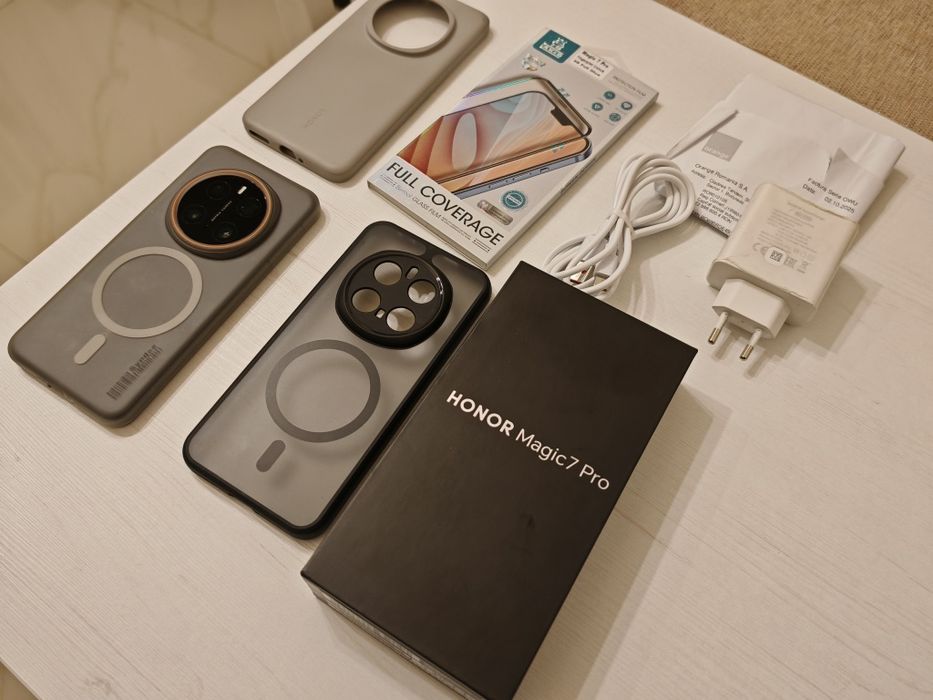 Honor Magic7 PRO, NOU, factura + garanție Orange, multiple accesorii