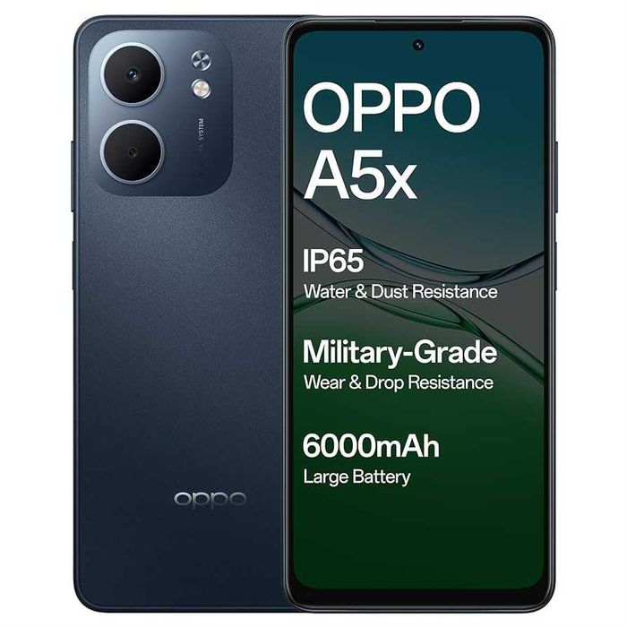 НОВ! OPPO A5X 4G ( BLACK BLUE, 4GB RAM, 128GB Storage)