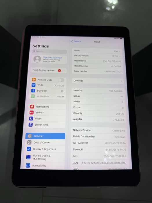 Apple iPad Pro 9,7” silver 256GB CELLULAR • IMPECABILA •