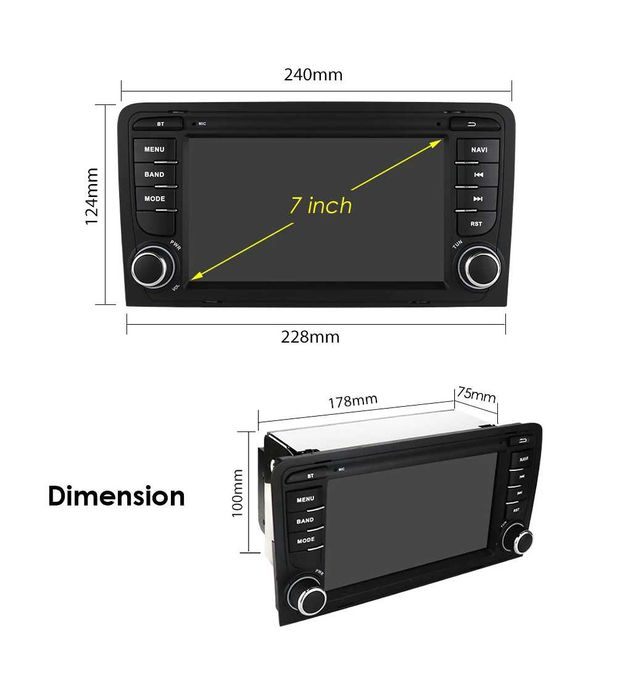 Navigatie 4GB RAM Dedicata GPS  Android Audi A3 8P  Carplay  Auto