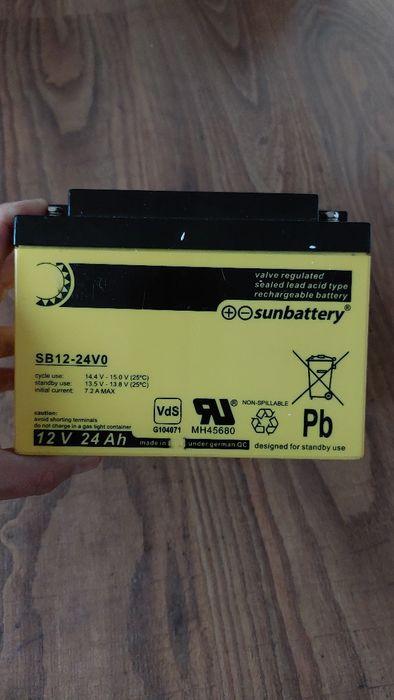 Acumulator baterie 12 v 5 Ah 7 Ah 24 Ah Sunbattery SB12-24V0