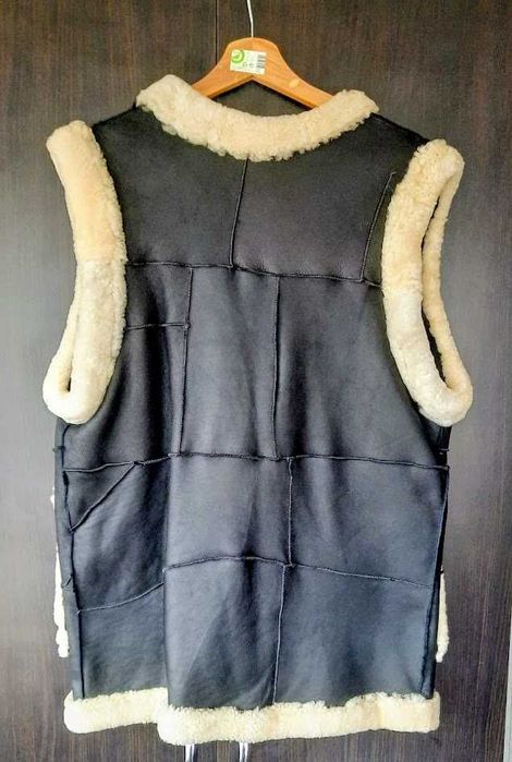 Vestă damă de iarnă, piele și blană naturale