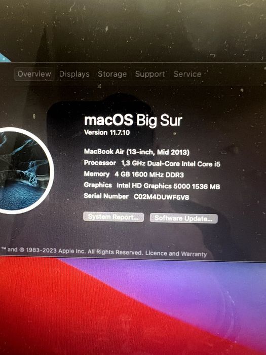 Apple MacBook Air /mid 2013/ 256 GB,  много запазен