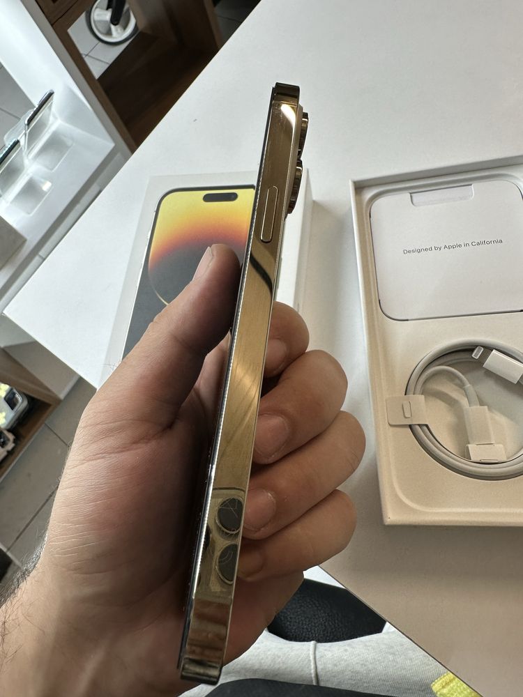 Iphone 14 pro max gold  impecabil ca nou 99% baterie