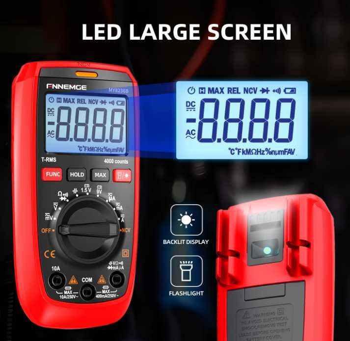 Multimetru auto scalare FNNEMGE Smart Digital Multimeter AMAZON