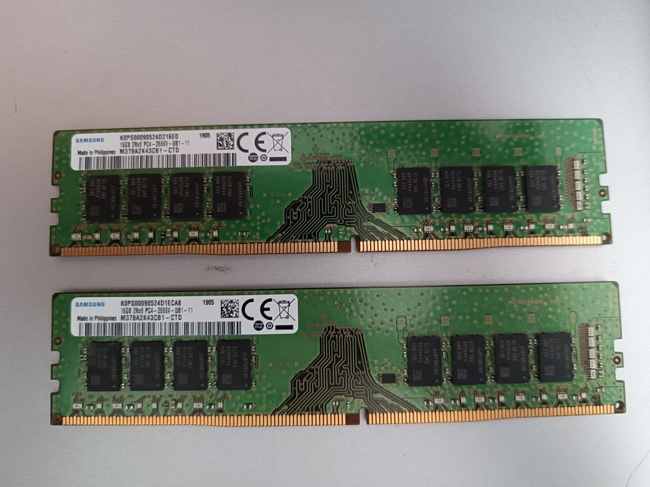 Rami PC : Kit dual channel 2x16gb DDR4 2666 mhz Samsung.