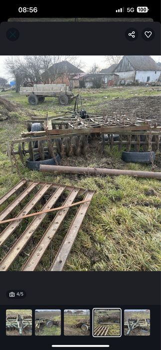 Disc agricol in stare perfecta 360 latime  18 talere pe 2 baterii