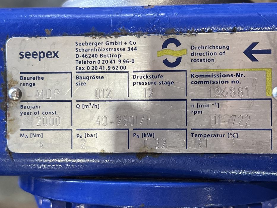 Винтова помпа 0.37 кВ/шнекова помпа