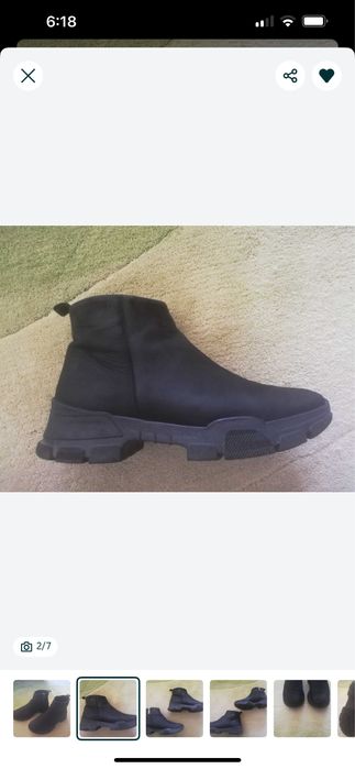 Дамски боти естествен набук, удобна подметка