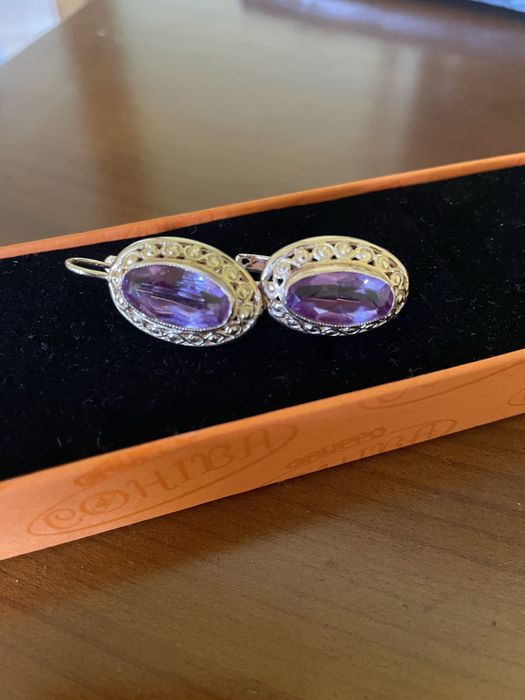 Cercei aur rose 14 k URSS