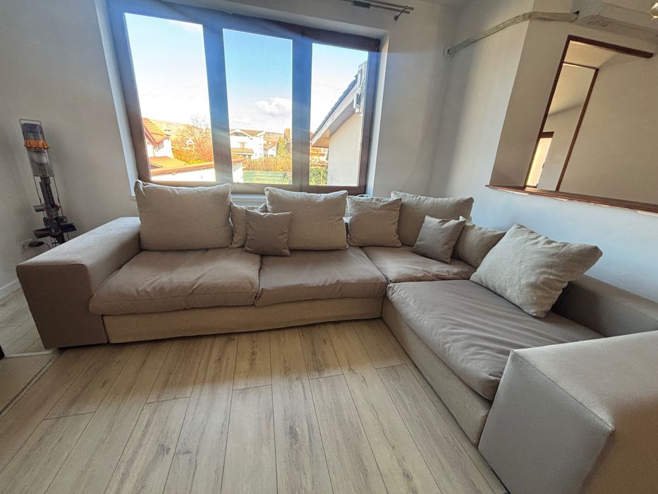 Canapea de colț/ colțar bej