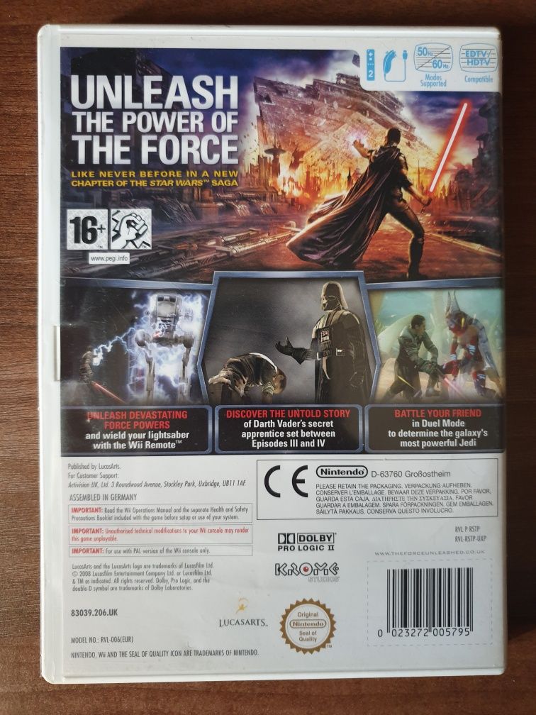 Star Wars The Force Unleashed 1 & 2 Nintendo Wii