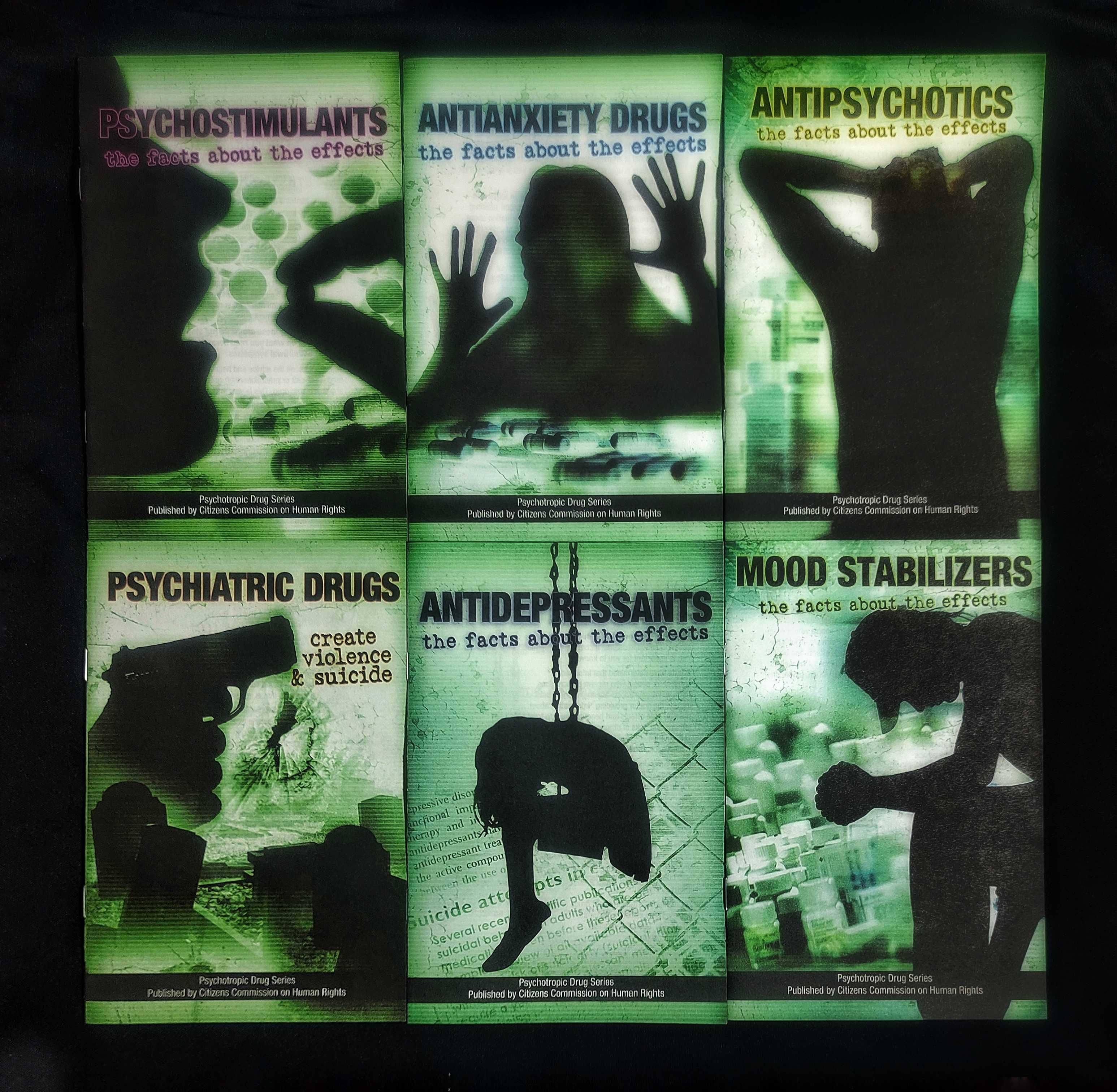 Серия Просветительских Брошюр о Психотропных Препаратах. 6 штук. США