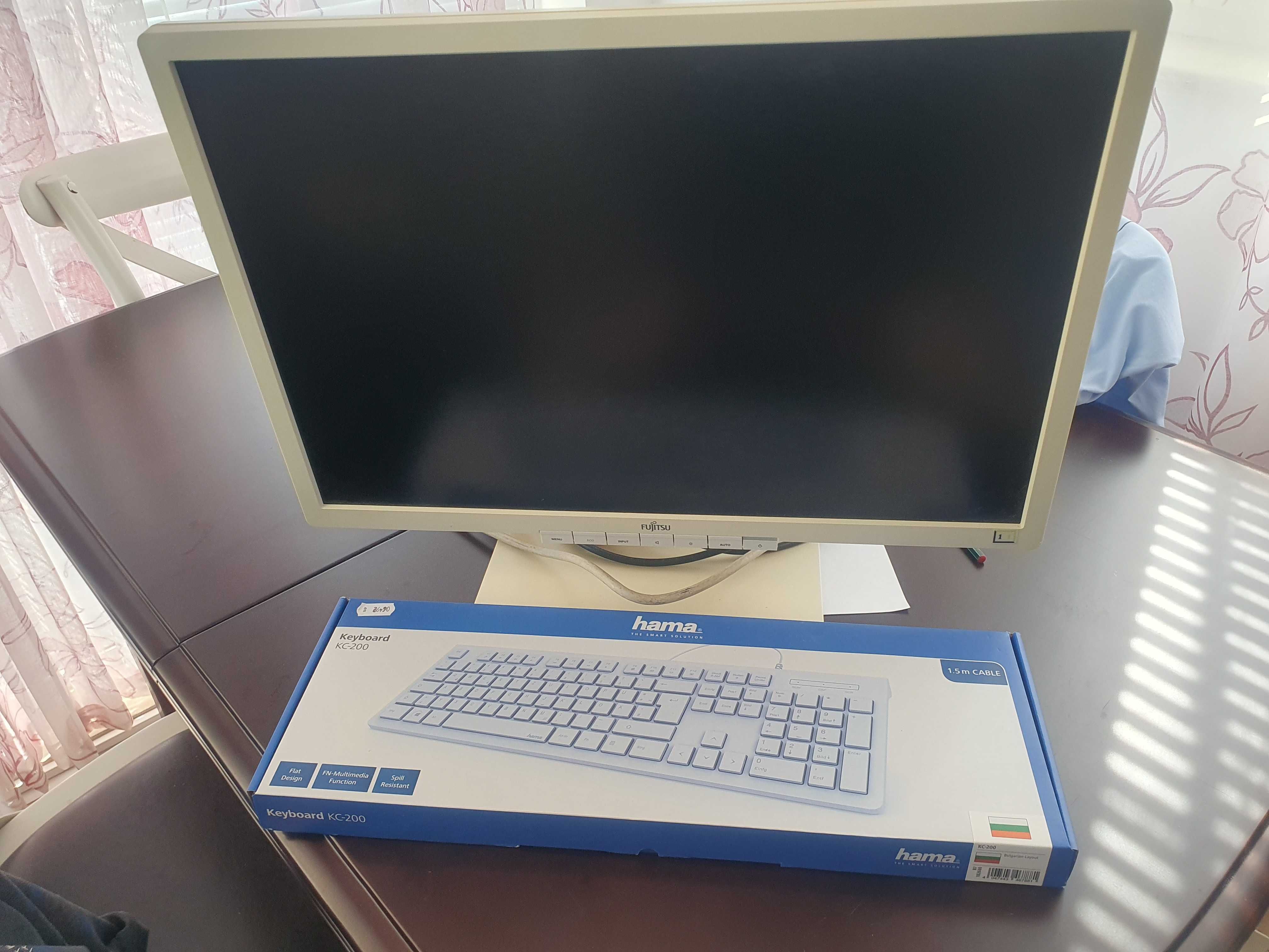 Fujitsu LCD B22W-6 дисплей  22инча с клавиатура Hama