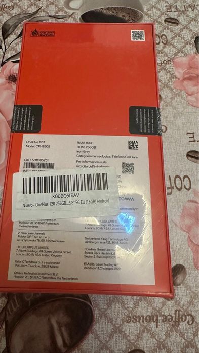 One plus 12R 16 gb ram 256 gb stocare iron gray nou sigilat