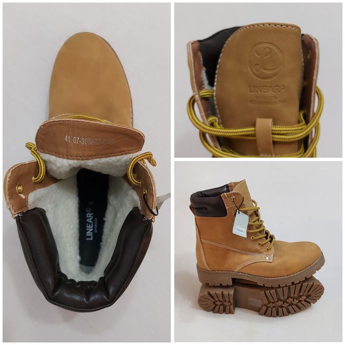 Bocanci Linear of Sweden, ghete îmblănite noi nr. 41 EU unisex