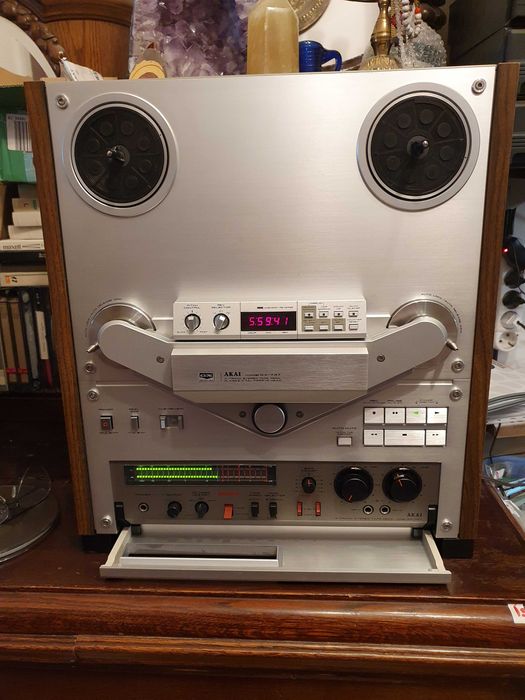 Magnetofon AKAI GX-747 LED Silver, excelent