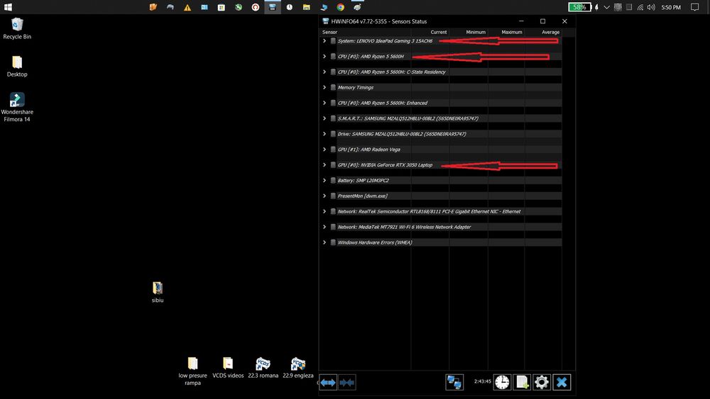 (URGENT) Laptop gaming RTX 3050